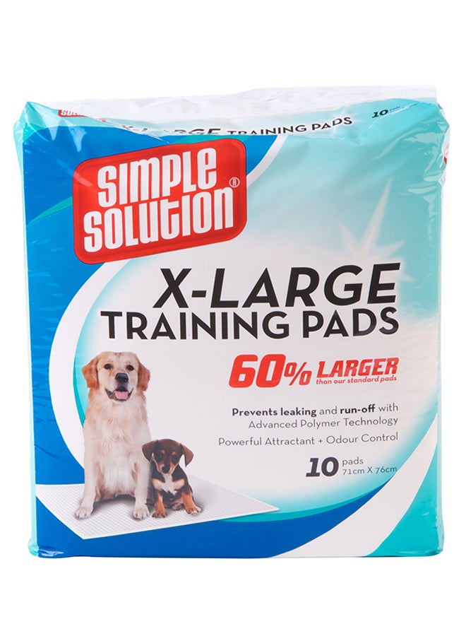 Simple Solution 10-Piece Puppy Training Pads White XL