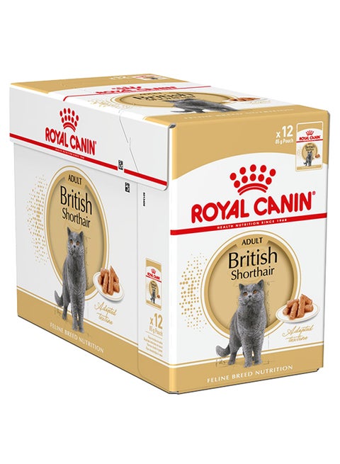 Pack Of 12 FBN British Shorthair Brown 1020grams