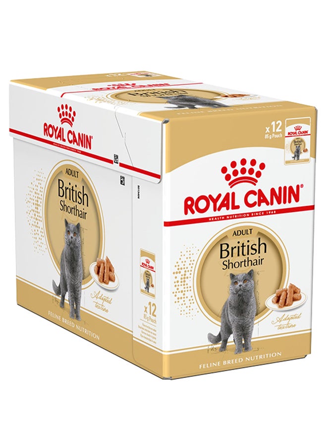 Pack Of 12 FBN British Shorthair Brown 1020grams
