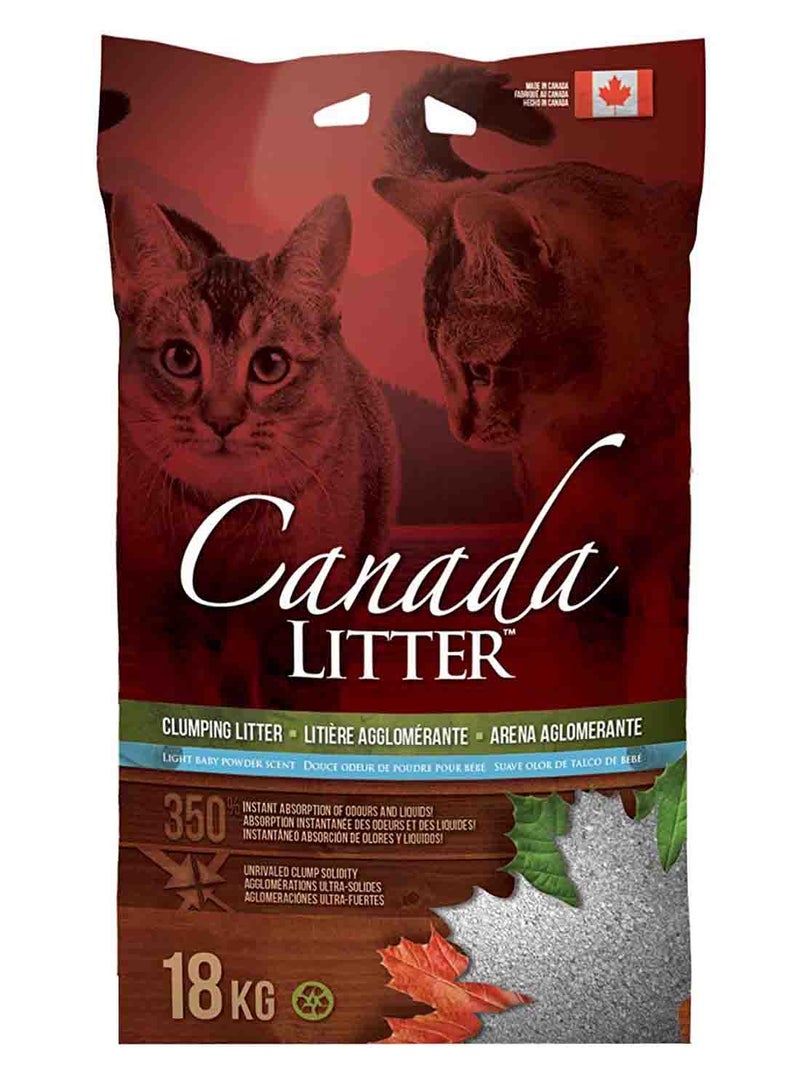 Canada Litter Baby Powder Clumping Litter Grey 18kg