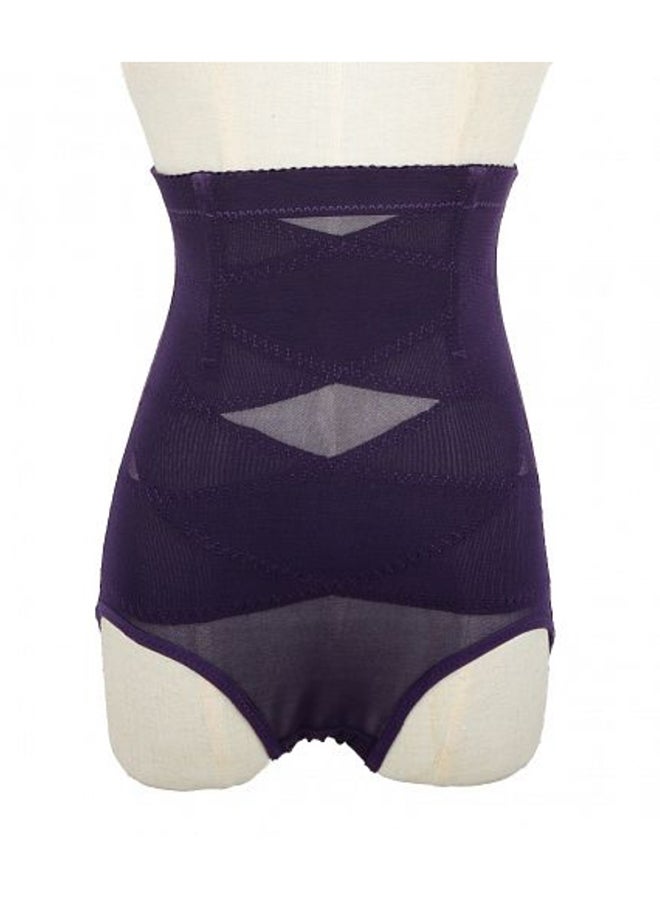 High Waist Hip Control Shapewear Purple  - Image 2
