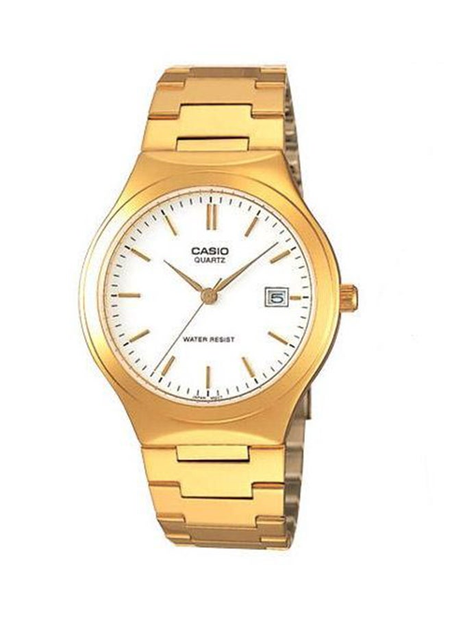 كاسيو ساعة يد كوارتز إنتيسر بعقارب وسوار من الإستانلس ستيل طراز MTP-1170N-9ARDF - 40 مم - ذهبي للرجال  - Image 1