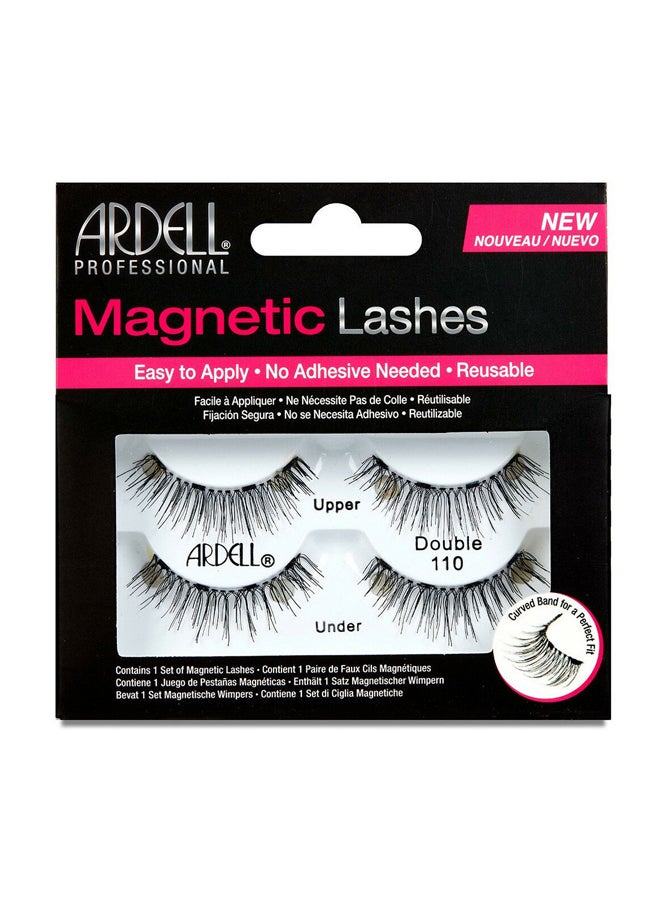 ARDELL 4-Piece Magnetic Double Strip False Lashes 110 Black - Image 1