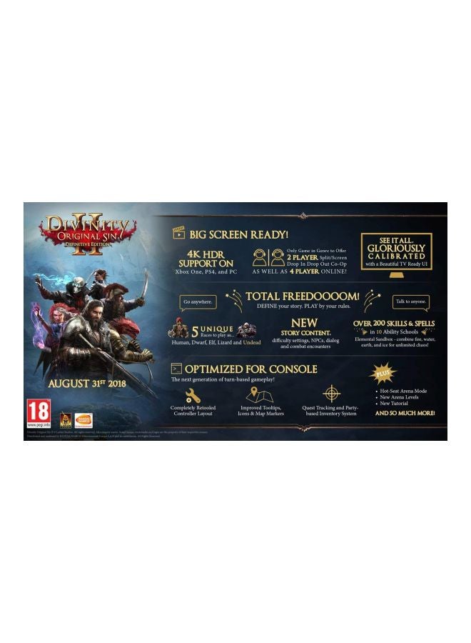 BANDAI NAMCO Entertainment - Divinity: Original Sin 2 - (Intl Version) - Role Playing - PlayStation 4 (PS4) - Image 1