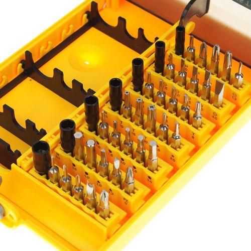 45-Piece Cell Phone Repair Screwdriver Tool Kit Yellow/Black - Image 4