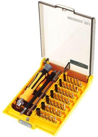 45-Piece Cell Phone Repair Screwdriver Tool Kit Yellow/Black - Image 5