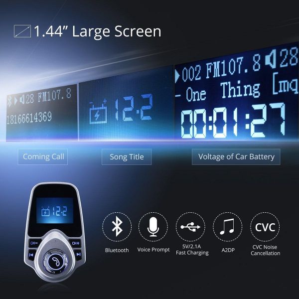 Bluetooth Car FM Transmitter With LCD Screen - Image 5