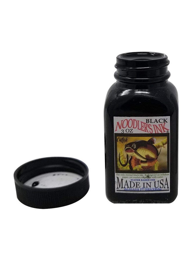 نودلرز مجموعة مكونة من زجاجتي حبر لقلم حبر سائل بريشة معدنية - Image 1