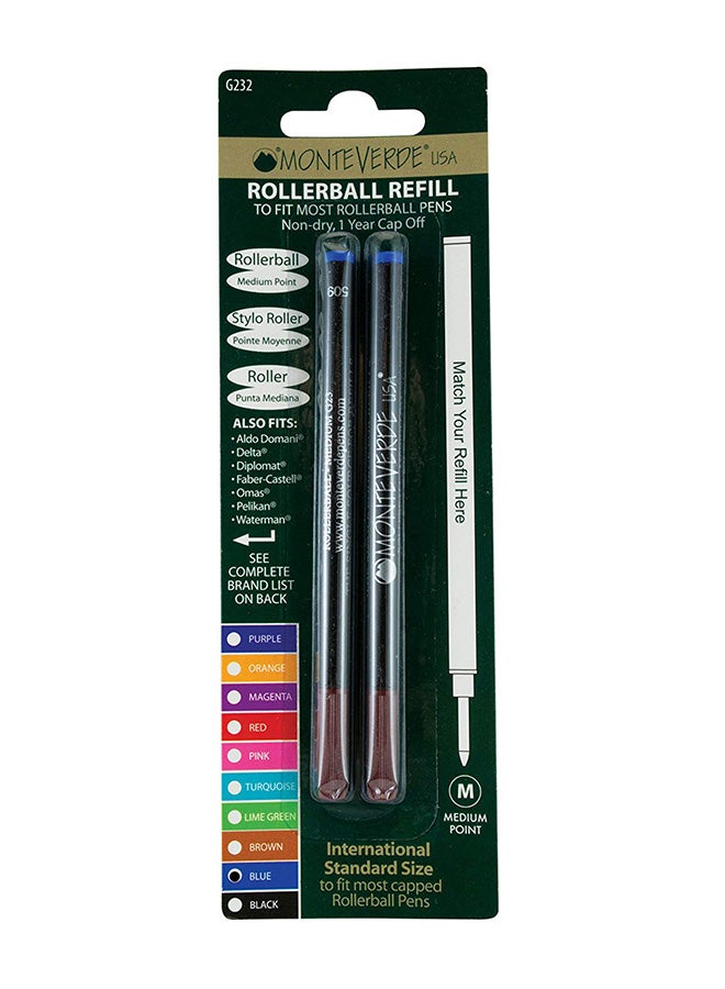 Monteverde - Pack Of 2 Ceramic Rollerball Refill - Image 1