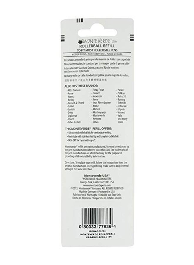 Monteverde - Pack Of 2 Ceramic Rollerball Refill - Image 1