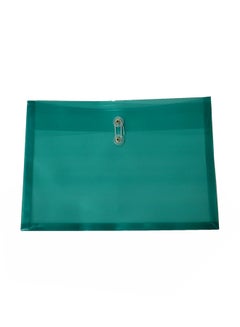 Filexec Pack Of 6 Side load Button string Envelope Green  - Image 1