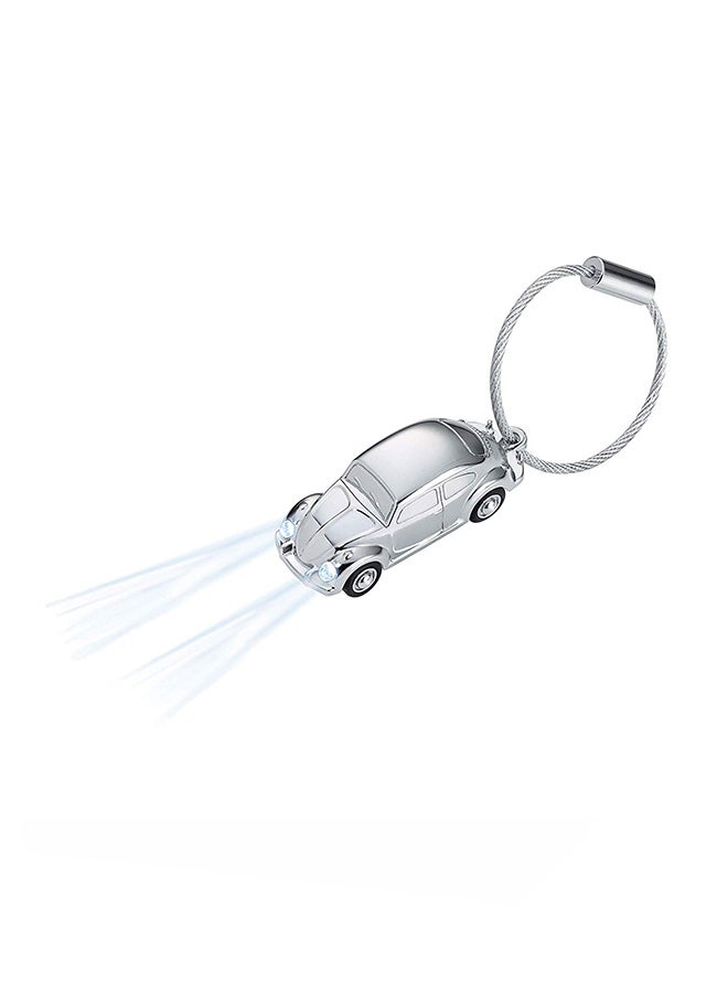 Troika Light Beetle With White Led Light Keyring 