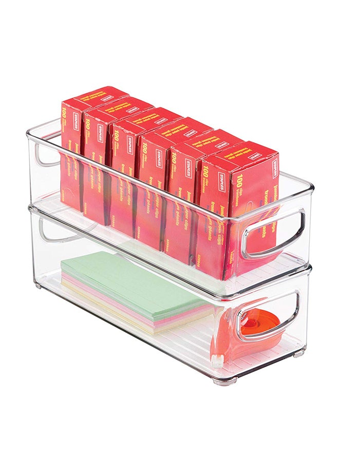 Pack Of 2 Storage Organizer Container With Handles
