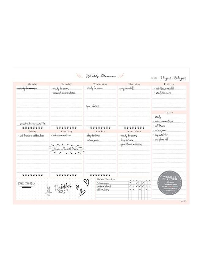 Weekly Planner Pad White/Beige/Black - v1552566090/N21877862A_1