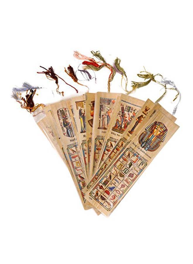 كرافتس أوف إيجبت علامة مرجعية بتصميم ورق بردي مصري - 10 قطع متعدد الألوان - Image 1