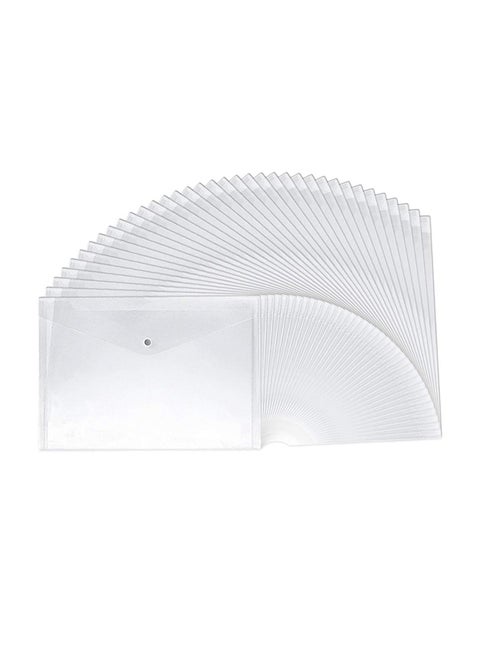 30-Piece Envelope File Folder With Button Closure