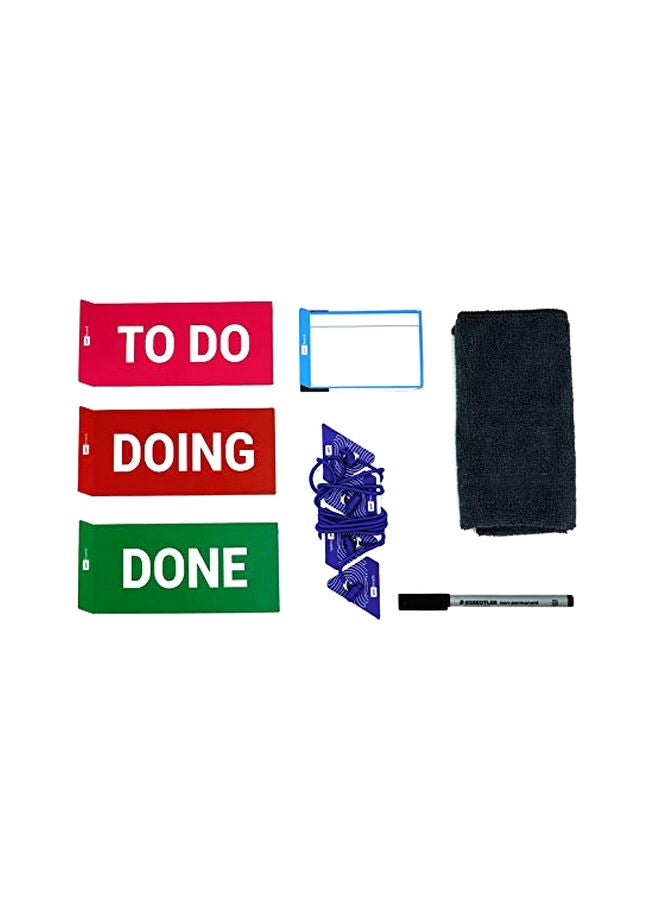 PATBOARD Scrum Kanban Board Magnetic Card Tool Set White/Blue/Green - Image 1