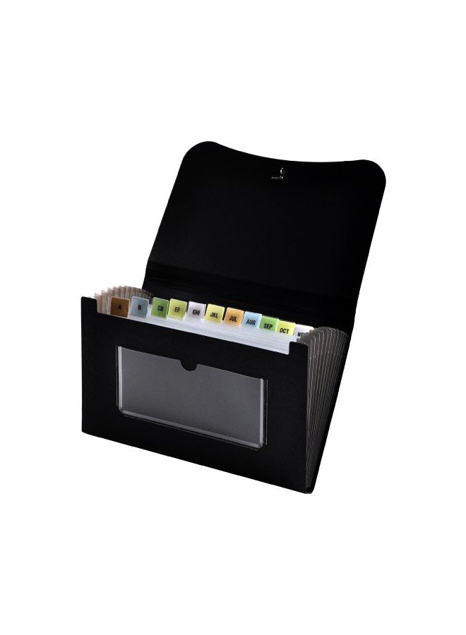 ليون مجلد صغير قابل للتمدد أسود - Image 2