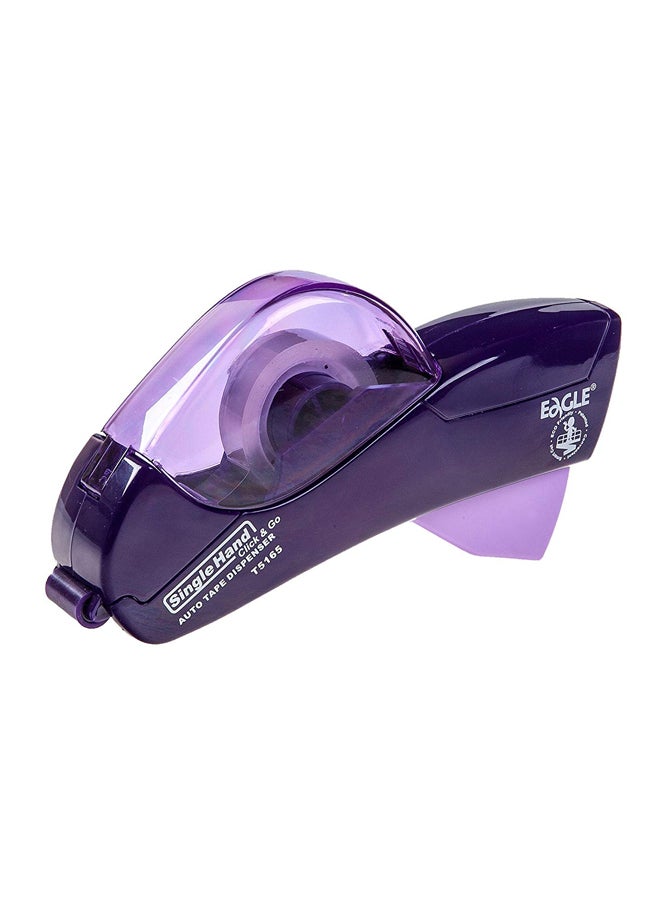 Eagle - Single Hand Click And Go Auto Tape Dispenser With 2 Tapes Purple - Image 1