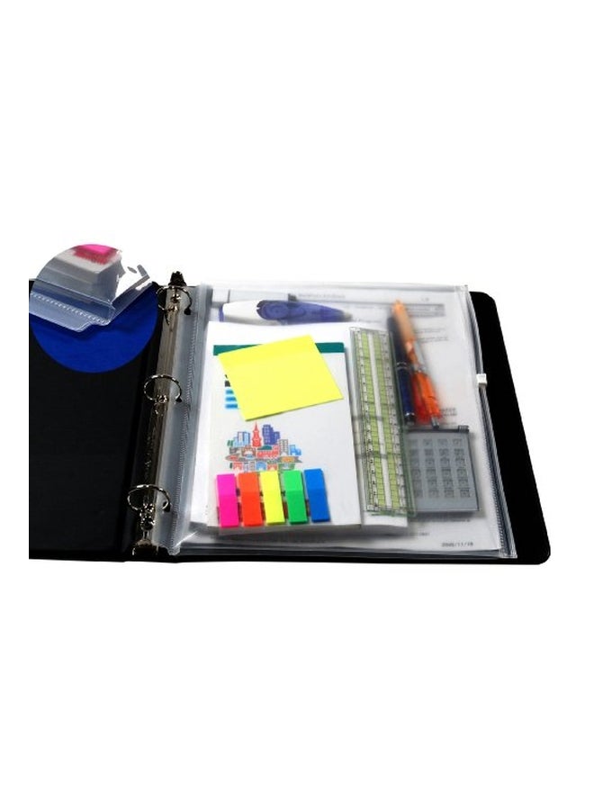 Lion 4-Piece Expanding Zipper Binder Pocket Clear  - Image 2