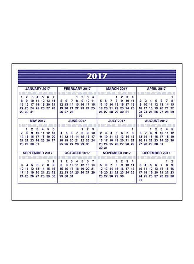 AT-A-GLANCE 2017 Weekly Calendar Refill White/Grey/Blue  - Image 1