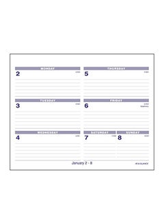AT-A-GLANCE 2017 Weekly Calendar Refill White/Grey/Blue  - Image 2