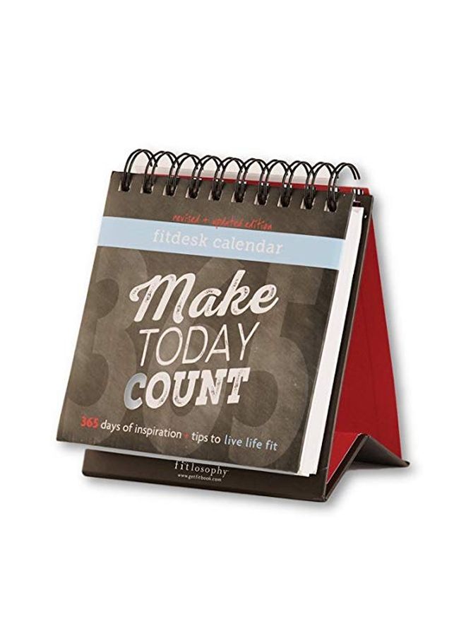 Inspirational Perpetual Desk Calendar Brown/Beige/Blue