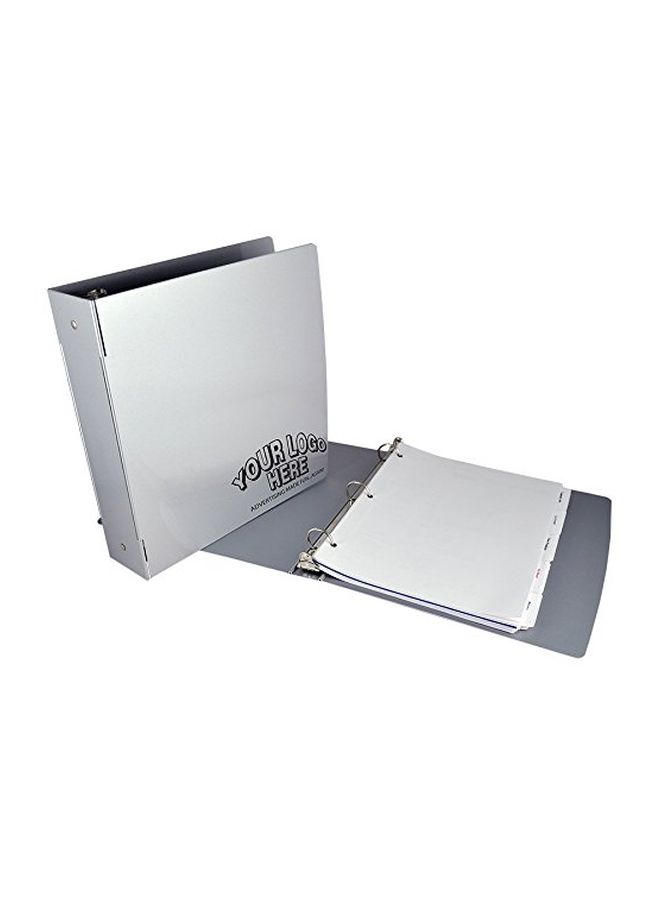 Saunders Aluminium Ring Binder White/Grey/Silver  - Image 1