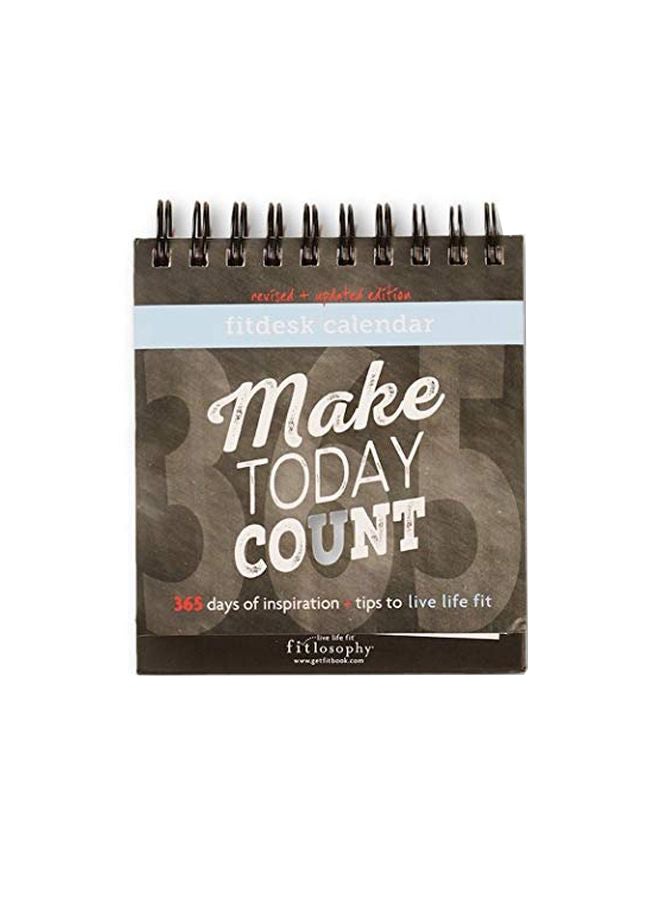 Inspirational Perpetual Desk Calendar Brown/Beige/Blue