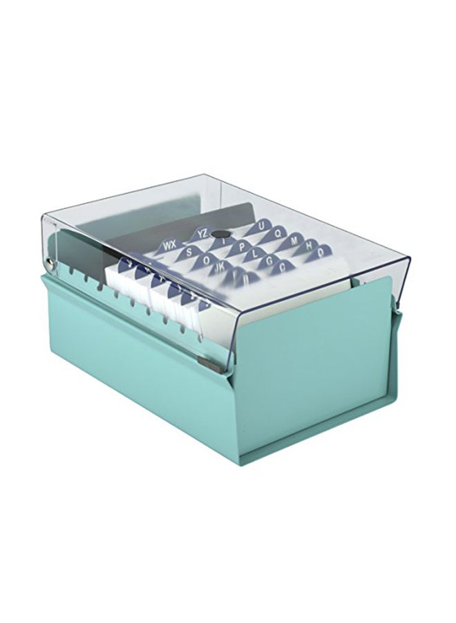 Acrimet Index Card File Holder Organizer Green  - Image 1