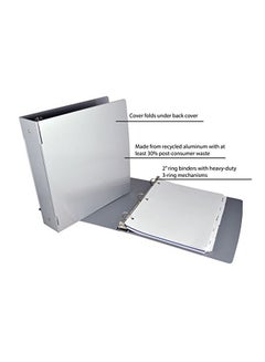 Aluminium Ring Binder White/Grey/Silver - v1552566361/N21878125A_2