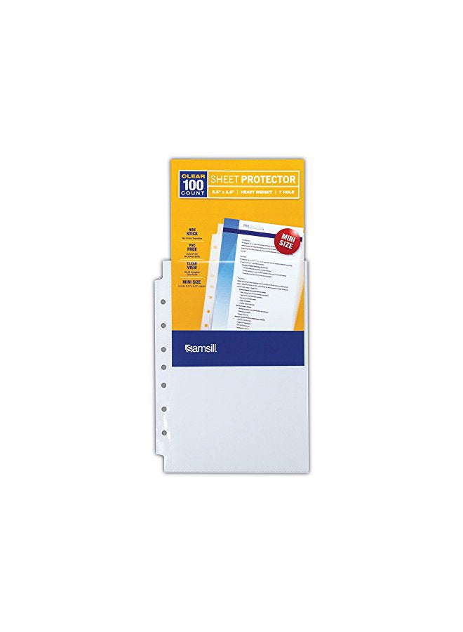 Samsill 100-Piece Plastic Page Protectors Set Clear - Image 4