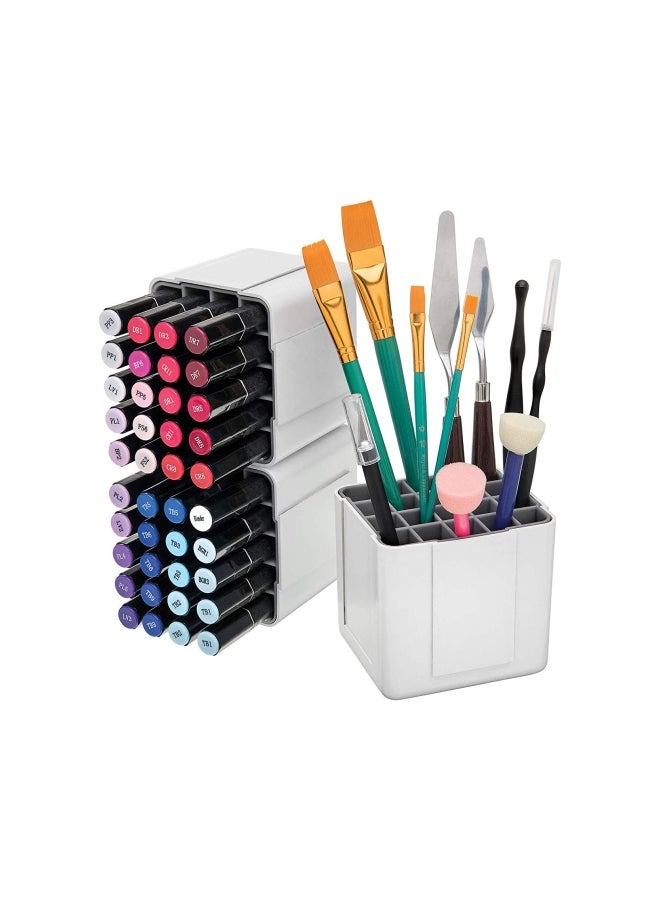 Deflecto - Interlocking Marker Organizer White - Image 1