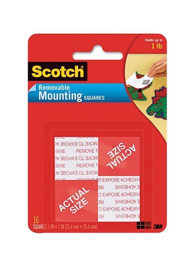 Scotch  Pack Of 3 Removable Mounting Squares 