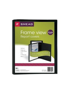 Smead Set Of 5 Pack Frame View Report Covers Black/Clear  - Image 2