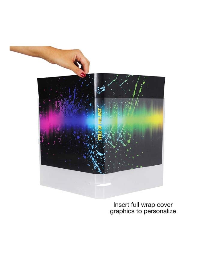 UniKeep - 3-Piece 3 Ring Case View Binder With Overlay Clear - Image 1