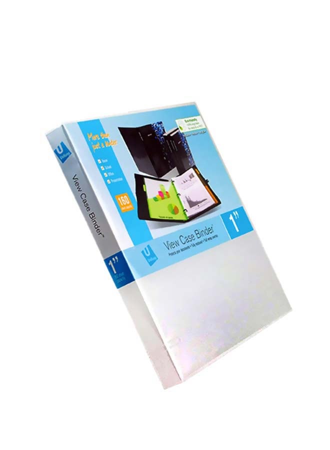 UniKeep - 3-Piece 3 Ring Case View Binder With Overlay Clear - Image 1