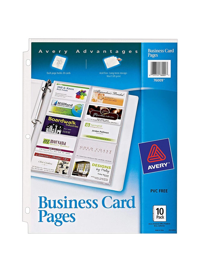 EnvyPak Pack Of 50 Business Card Page Protector Set Clear - Image 1