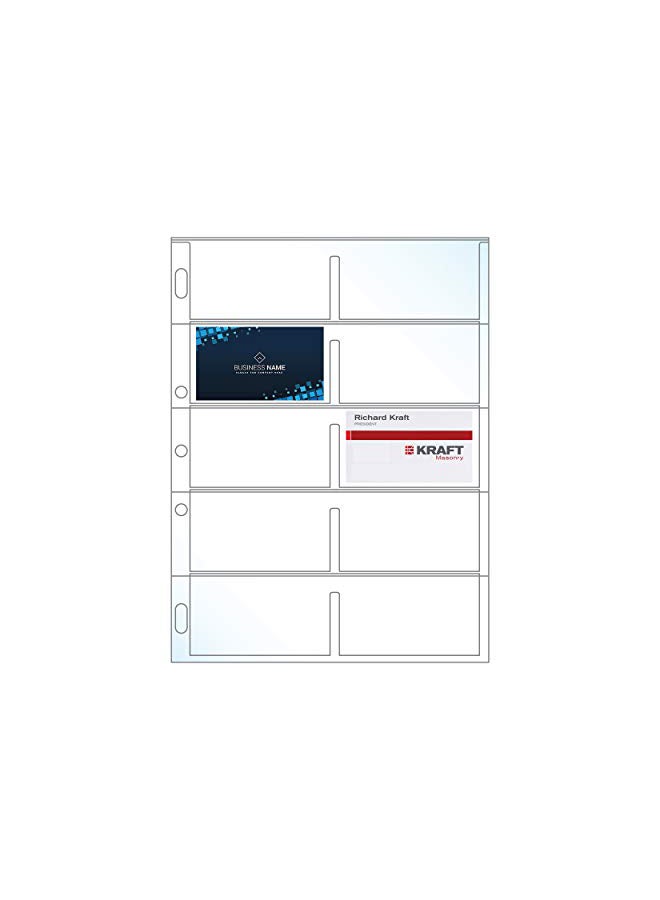EnvyPak Pack Of 50 Business Card Page Protector Set Clear - Image 3