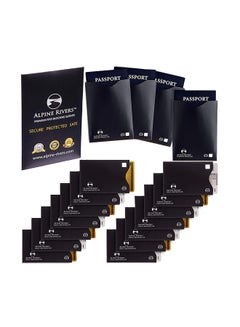 Alpine Rivers Set Of 18 RFID Blocking Sleeve Black  - Image 1