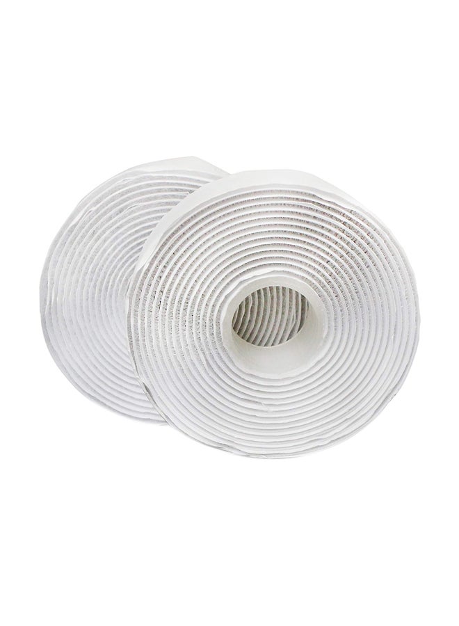 شريط لاصق بخطاف وحلقة أبيض