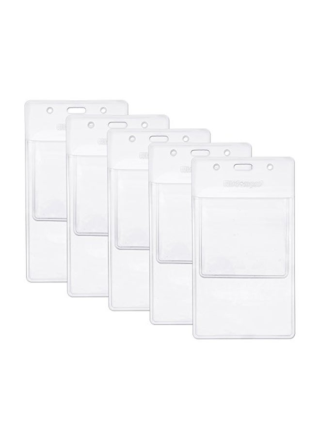 Wisdompro - Pack Of 5 Clear Heavy Duty Pocket Protector - Image 1