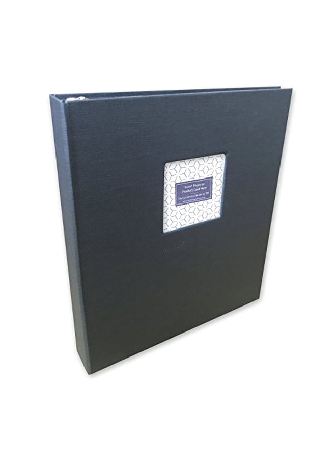 Three Ring Systems Linen Binder With Window Black - Image 1