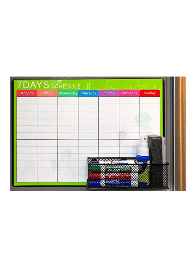 Lenotion 2-Piece Magnetic Locker Basket Pencil Holder Black - Image 2