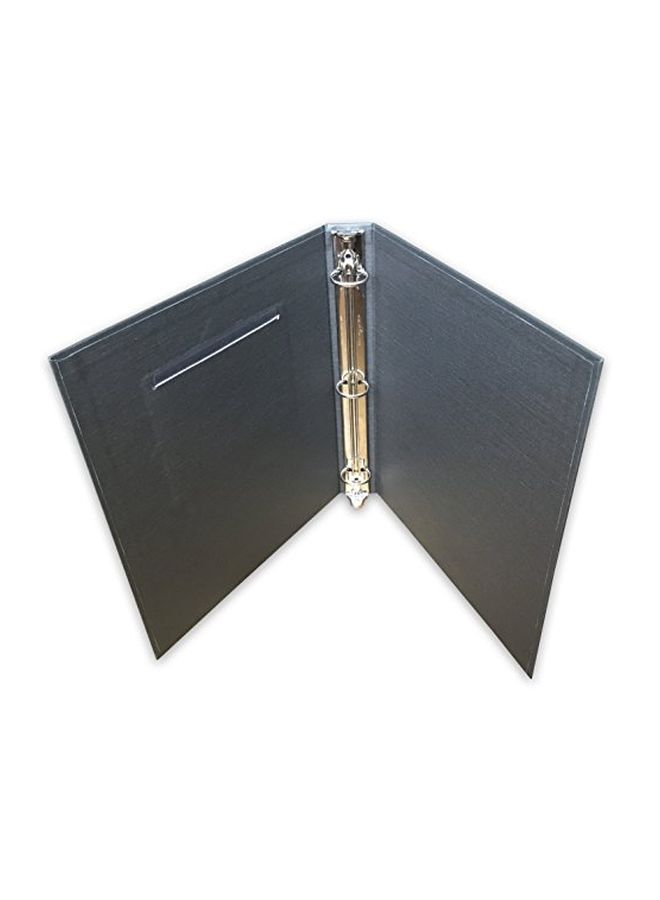 Three Ring Systems Linen Binder With Window Black - Image 2