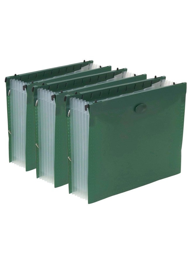 Iconikal Pack Of 3 Expanding Hanging File Folder With 7 Divider Pocket 