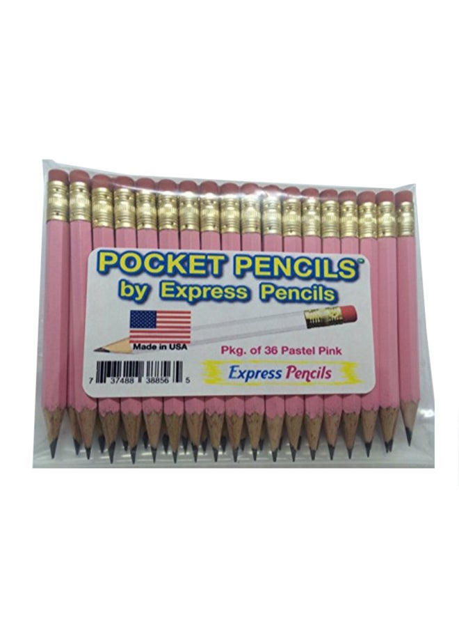 36-Piece Half Pencil With Eraser