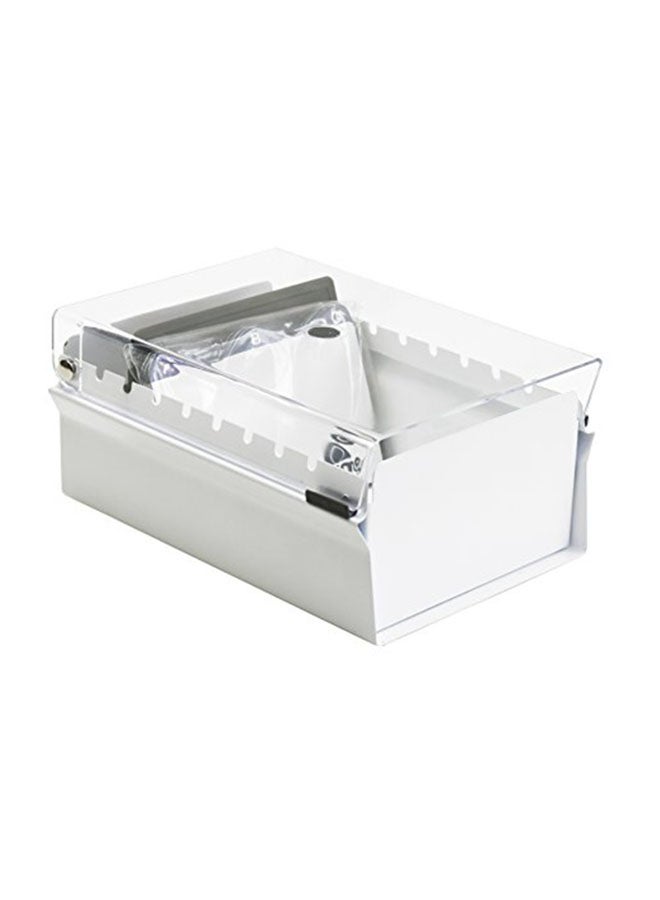 Acrimet Card File Holder Organizer With Plastic Lid White  - Image 2