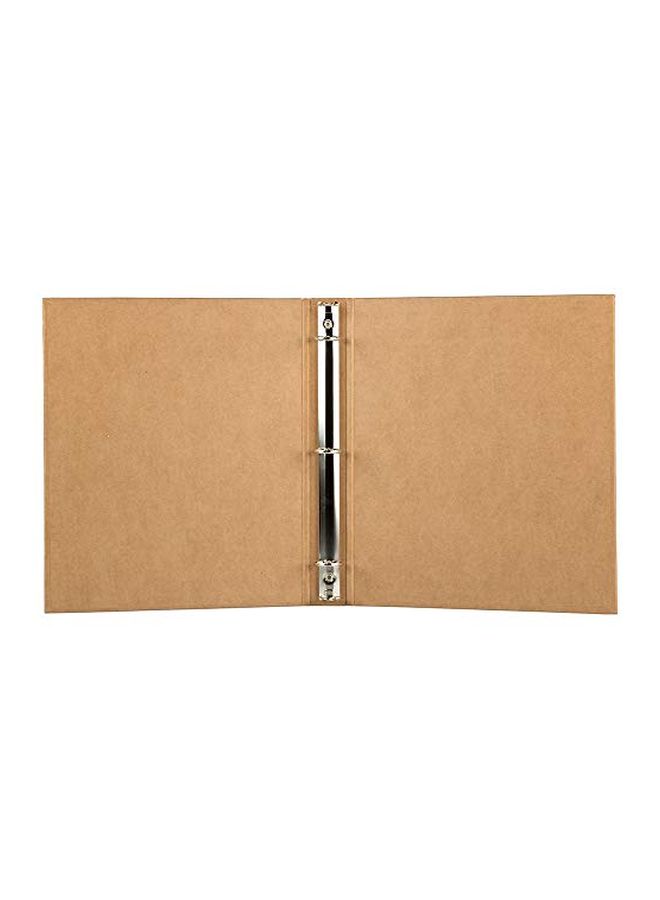 JAM Paper 3 Ring Binder Brown/Silver  - Image 2