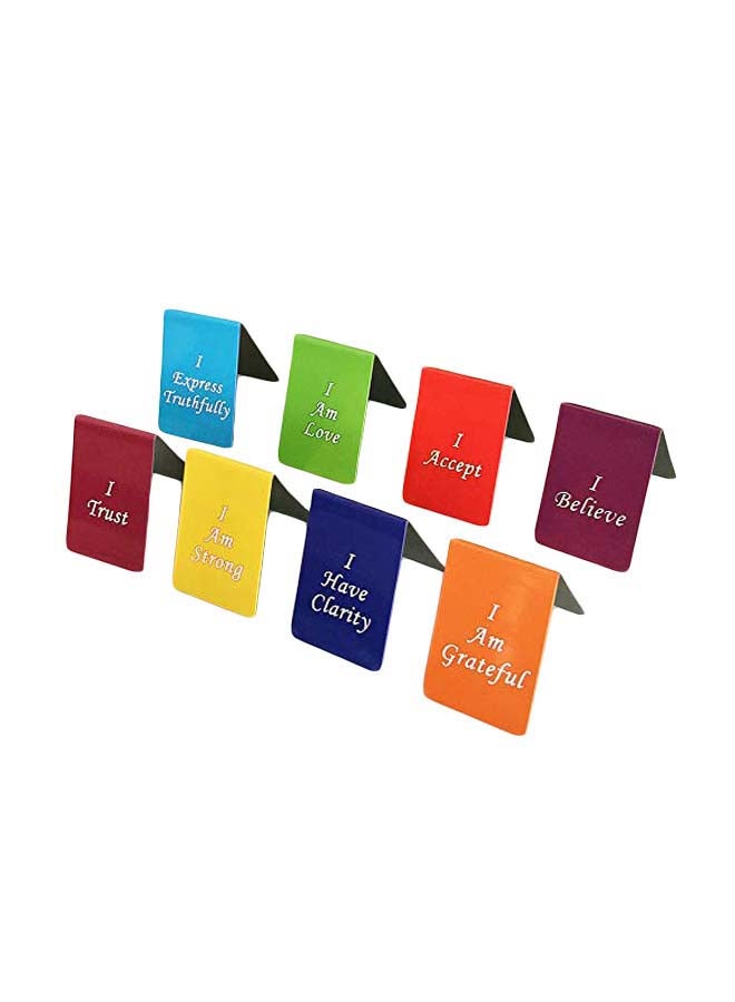 8-Piece My Affirmations Chakra Magnetic Bookmark Multicolour - v1552566911/N21879237A_1